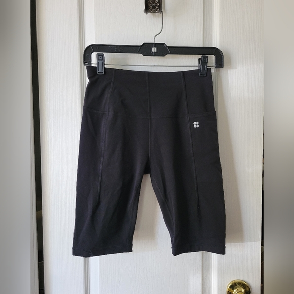 Sweaty Betty Super Soft 9" Biker Shorts With Pockets Black Size Small (4-6) - Picture 1 of 9